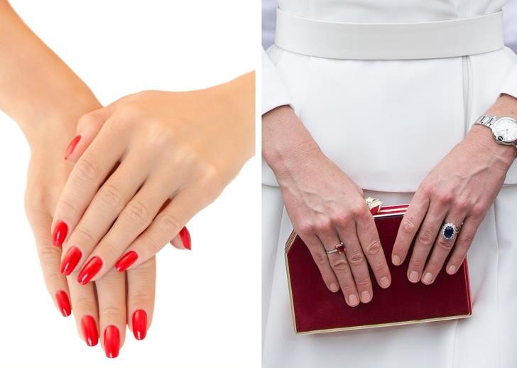 6. Không sơn móng tay đậm màu: Phụ nữ Hoàng gia thích để móng tay ngắn và sơn móng màu nude. Quy tắc của họ là giữ cho móng tay luôn đơn giản và gọn gàng.