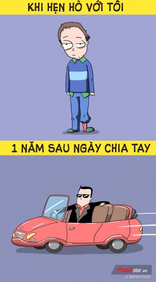 Khi còn là người yêu của nhau, trông anh ta “chán đời” kinh khủng, ấy thế mà vừa chia tay được 1 năm, cuộc đời anh ta đã kịp nở hoa.