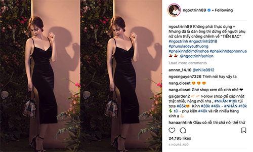 Ngọc Trinh tiếp tục có thêm châm ngôn mới về tiền bạc (Ảnh: Instagram)
