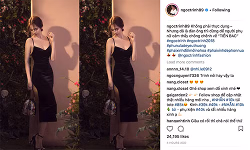 Ngọc Trinh tiếp tục có thêm châm ngôn mới về tiền bạc (Ảnh: Instagram)