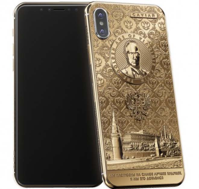 iPhone X Putin Golden Age với mặt lưng được làm lại toàn bộ.