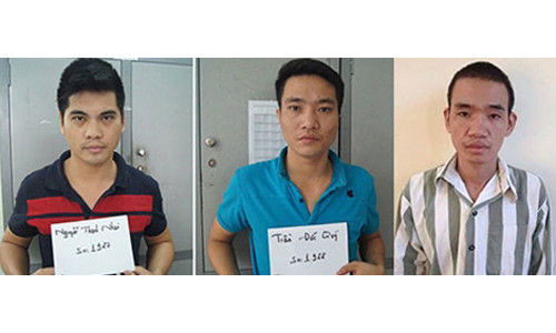 Từ trái qua, Nguyễn Thanh Nhàn, Trần Đức Quý và Nguyễn Minh Đức.