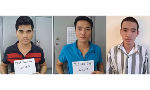 Từ trái qua, Nguyễn Thanh Nhàn, Trần Đức Quý và Nguyễn Minh Đức.