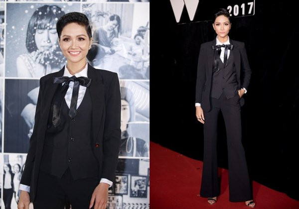 Không ngại thử với phong cách menswear, hình ảnh này của H'Hen Niê cũng là "điểm cộng" trong hành trình tìm thấy sự hoàn hảo nhất cho người đẹp.
