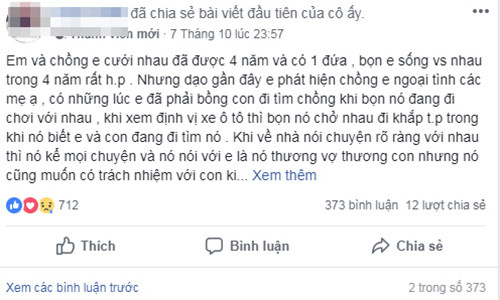 Vo trai long noi dau khi be con di khap thanh pho tim chong ngoai tinh