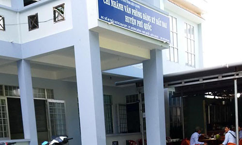Chi nhánh Văn phòng Đăng ký đất đai huyện Phú Quốc.