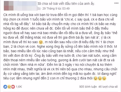 Chong nhau mai khong ve vi ban dua ban gai ve nha