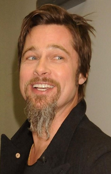 Brad Pitt sở hữu bộ râu rất riêng.