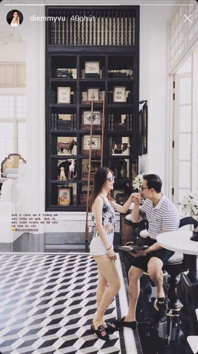 Bức ảnh lần đầu công khai chân dung bạn trai được Diễm My 9X chia sẻ trên Instagram cá nhân.