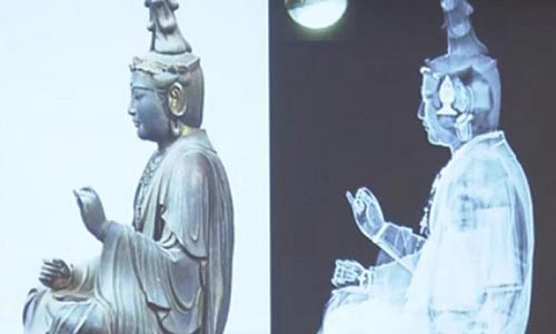 Ản chụp CT hé lộ kho tàng vô giá bên trong tượng Phật 700 năm tuổi.