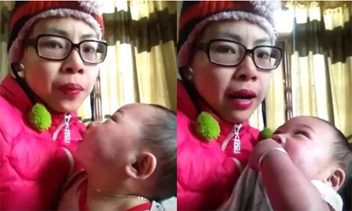 Bella rao bán con trai trên mạng xã hội - Ảnh cắt từ clip