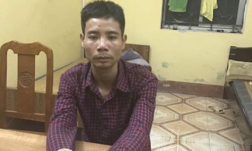 Nghi phạm Phan Văn Tuấn tại cơ quan điều tra.