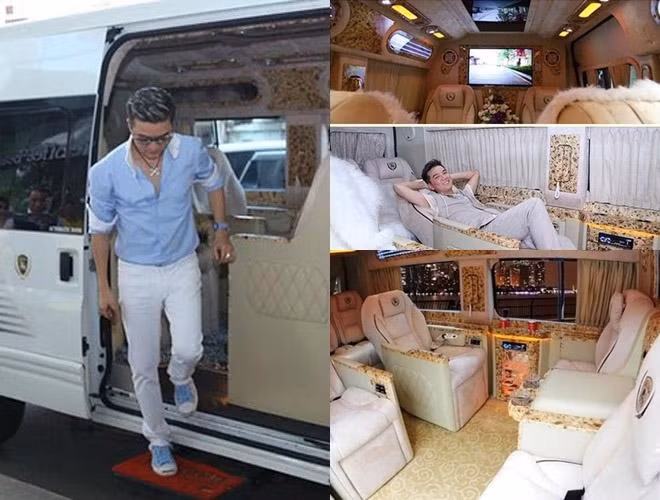 Một chiếc xế sang khác được Đàm Vĩnh Hưng tự tay mua có giá khoảng 5,5 tỷ đồng. Đây là chiếc Transit DCar Limited phiên bản 2014 với đầy đủ tiện nghi. Bên trong xe được thiết kế như một căn phòng hạng sang với ghế lông, ghế nằm bằng da cho đến hệ thống điện tử như tivi, radio, đèn đọc sách...