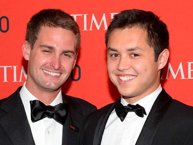Evan Spiegel và Bobby Murphy (3 năm) Đôi bận thân tạo ra ứng dụng Snapchat trở thành tỷ phú ở tuổi 25. Theo như tính toán của Forbes, với mức định giá 20 tỷ đô cho số lượng cổ phiếu của Snap, khối lượng tài sản của mỗi người sẽ tăng thêm vài tỷ đô, trở thành những người giàu có nhất thế giới dưới 30 tuổi.