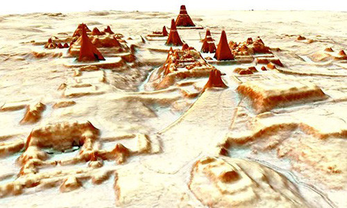 Khu vực được phát hiện bằng kỹ thuật laser từ trên không.