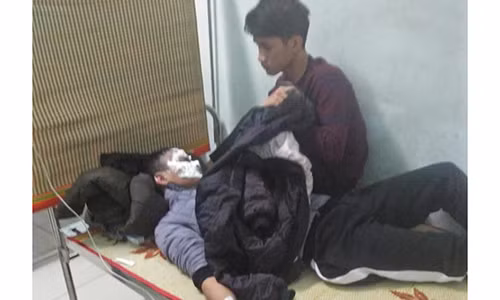 Bệnh nhân V. đang được điều trị tích cực tại Bệnh viện Đa khoa Kỳ Anh.