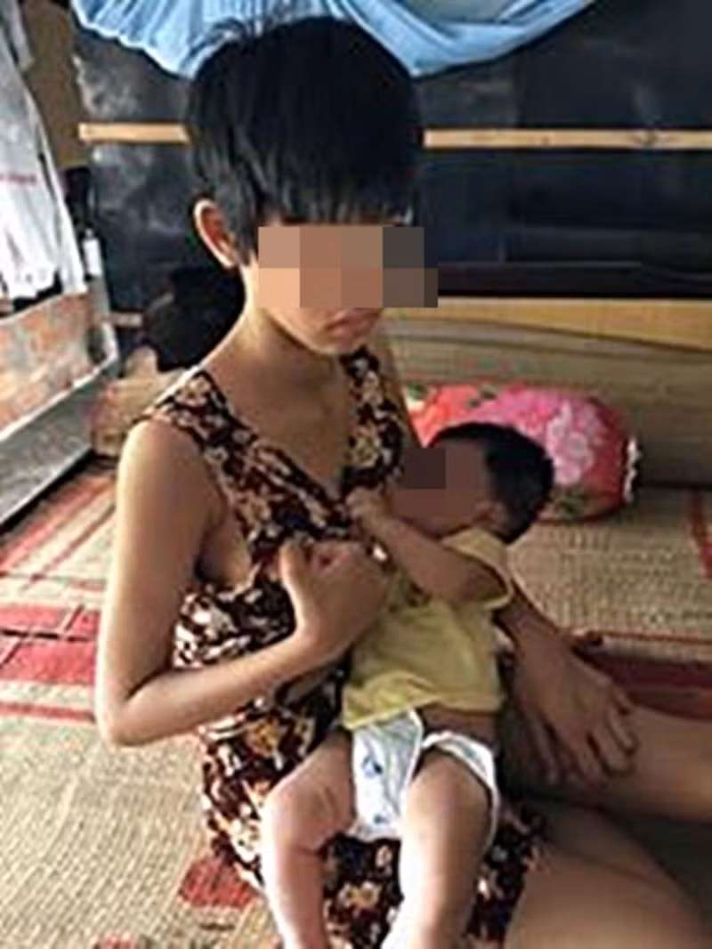 Bé gái thiểu năng trí tuệ bị cưỡng hiếp đến sinh con - Ảnh: Pháp Luật TPHCM