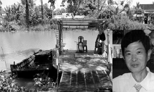 Hiện trường nơi phát hiện thi thể nạn nhân.