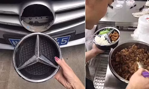 Gioi tre Trung Quoc cuop tien tai xe taxi, an cap logo oto de cau like