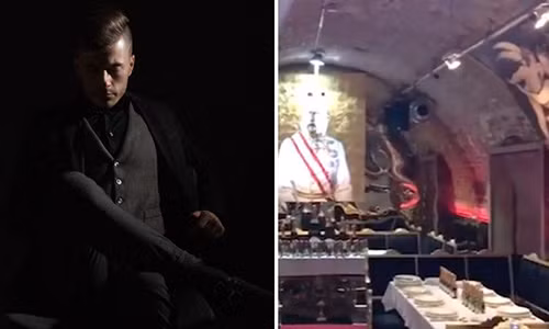 Bên trong câu lạc bộ được trang trí toàn bằng vàng.