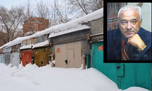 Tỷ phú Yakov Khanin (ảnh nhỏ) và nơi phát hiện ra thi thể ông.