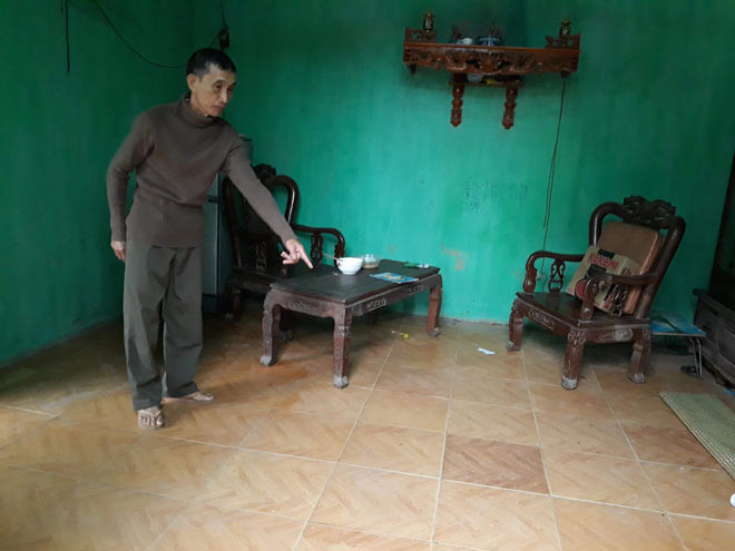 Hiện trường nơi cháu Hoàng Anh bị chém gục.