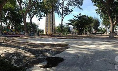 Công viên tháp nước nơi xảy ra vụ việc.