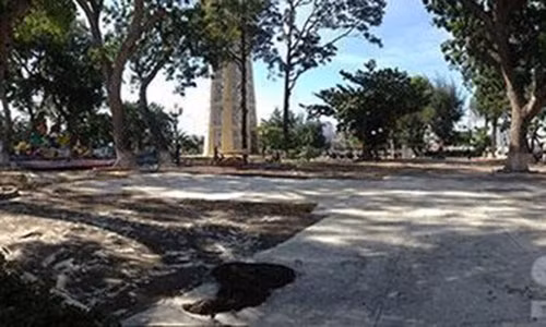 Công viên tháp nước nơi xảy ra vụ việc.