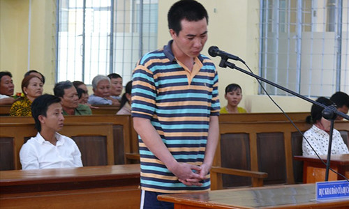 Bị cáo Út tại tòa.