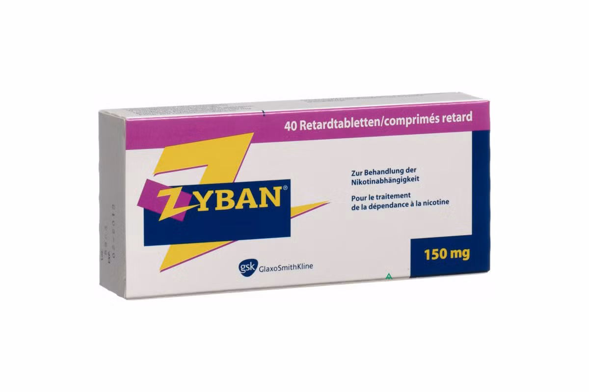 ZYBAN. Chỉ định: Cai nghiện thuốc lá. Tác dụng phụ: nguy cơ mắc bệnh cao huyết áo, đái tháo đường.