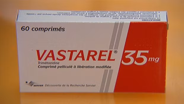 VASTAREL. Chỉ định: chóng mặt, ù tai, đau thắt ngực, khiếm khuyết thị giác. Tác dụng phụ: run cơ, rối loạn dáng đi Restless, hội chứng Parkinson.