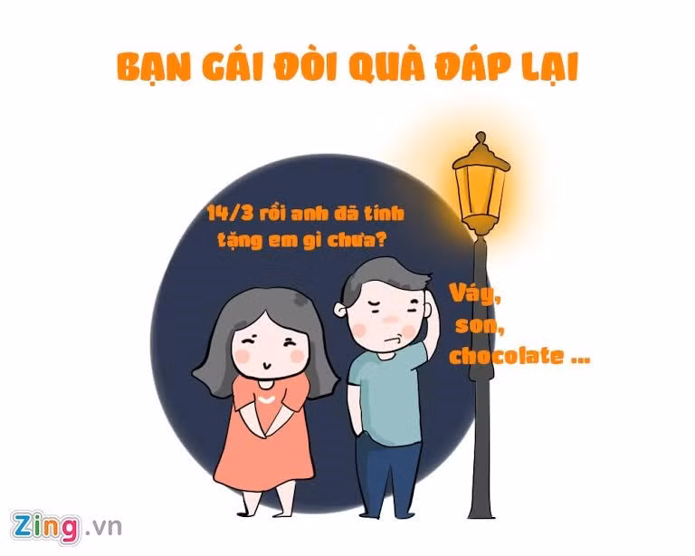 14/2 là dịp phái nữ thổ lộ tình cảm thì Valentine trắng sẽ là ngày các chàng trai đáp lại bằng những món quà như váy, son hay chocolate...