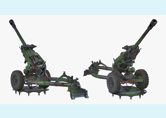  Lựu pháo M119 cũng có thể được vận chuyển đường không bằng các loại trực thăng UH-60 (1 khẩu) hoặc CH-47 (2 khẩu, khi cần có thể tới 6 khẩu) và các phương thức đổ bộ khác như thả dù.