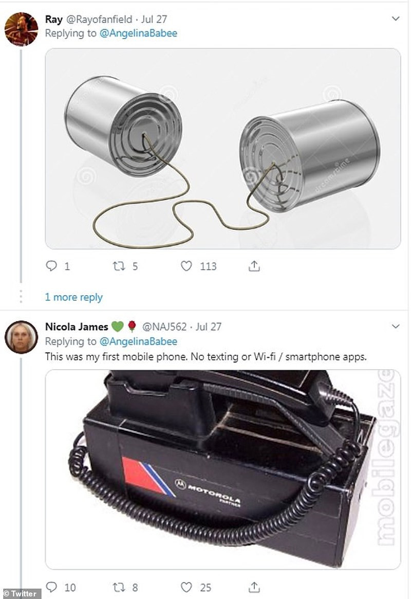 Tuy nhiên cũng có một số người chia sẻ rằng, chiếc điện thoại di động đầu tiên của họ không có trong bảng liệt kê. Một người viết: "Không cái nào trong số này là điện thoại đầu tiên của tôi. Samsung Juke. Bạn có thể lật nó mở như một bảng điều khiển. Tôi đã dùng một chiếc như mẫu 11 và nghĩ rằng tôi rất tuyệt khi từng sở hữu nó".