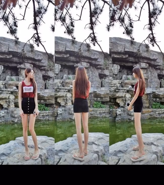 Bạn trai của Zan Lou vốn dĩ đã rất cao lớn, anh chàng này còn là một vận động viên bóng rổ nên dễ hiểu vì sao anh ta vẫn cao hơn bạn gái - đó là lập luận của một dân mạng bảo vệ ý kiến cho rằng đôi chân dài của Zan Lou là "hàng thật".