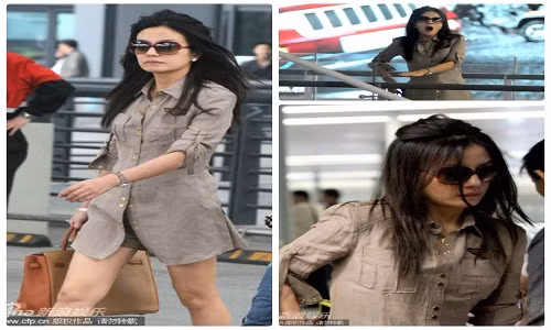 Trước đó, Triệu Vy từng nhiều lần bị bắt gặp trong trạng thái không long lanh như trên phim. Tháng 5/2011, hình ảnh Triệu Vy tại sân bay quốc tế Hồng Kiều - Thượng Hải khiến nhiều người khá bất ngờ. Có lẽ vừa ngủ trong thời gian bay nên khi xuống sân bay, "Én nhỏ" vẫn chưa tỉnh táo hoàn toàn. Nữ diễn viên xinh đẹp "thoải mái" ngáp và cũng không chỉnh trang lại đầu tóc.