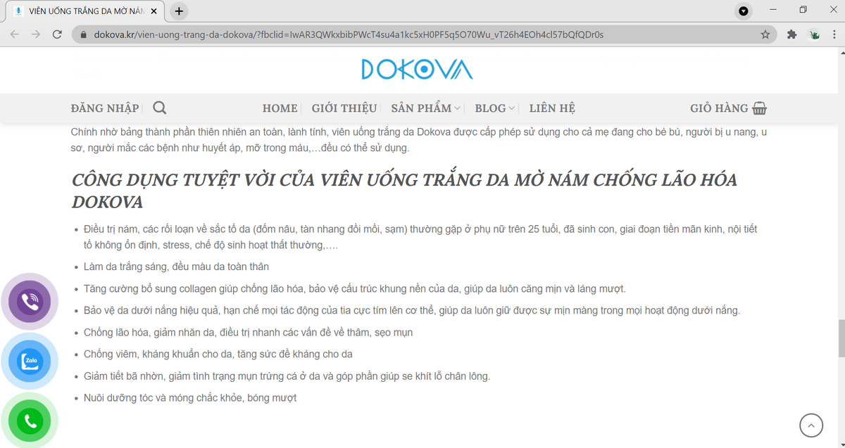 Cong ty XNK Lady Care quang cao 