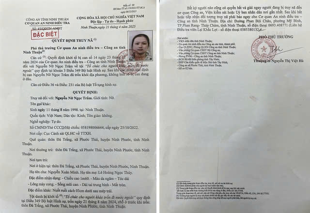 Truy nã “nữ quái” tổ chức cho người khác trốn đi nước ngoài Truy na “nu quai” to chuc cho nguoi khac tron di nuoc ngoai