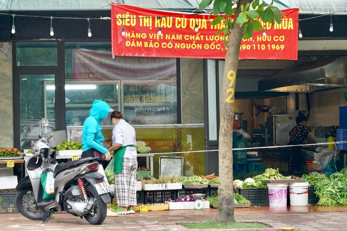Mặc dù gần chợ Thành Công (quận Đống Đa) nhưng nhiều người ngại đi vào chợ nên các cửa hàng rau trên phố Huỳnh Thúc Kháng, Nguyên Hồng khá đắt hàng.