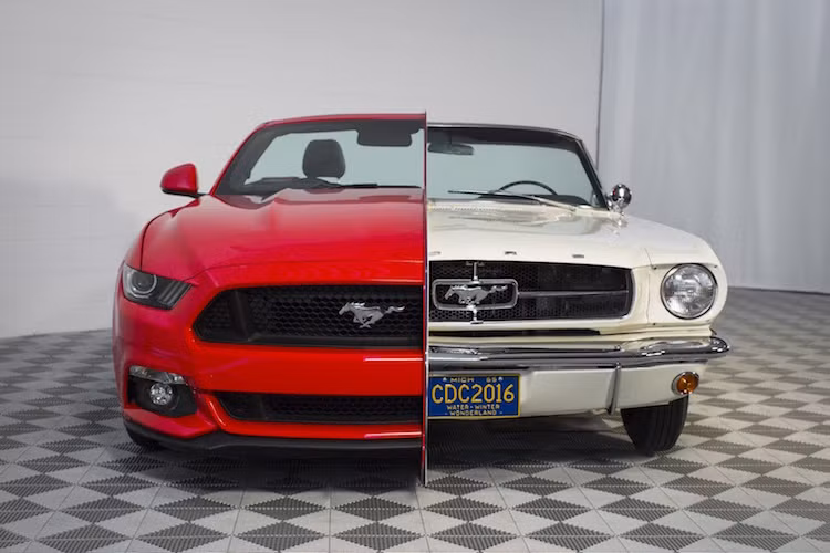 Để tạo ra chiếc siêu xe Ford Mustang được ghép từ 2 thế hệ cũ nhất và mới nhất này, Ford đã hợp tác cùng với Bảo tàng vinh danh các nhà phát minh Quốc gia Mỹ (NHIF). Hiện tại, chiếc xe đang được trưng bày tại Trụ sở chính của Cục đăng ký bản quyền Mỹ tại Alexandria, bang Virginia.