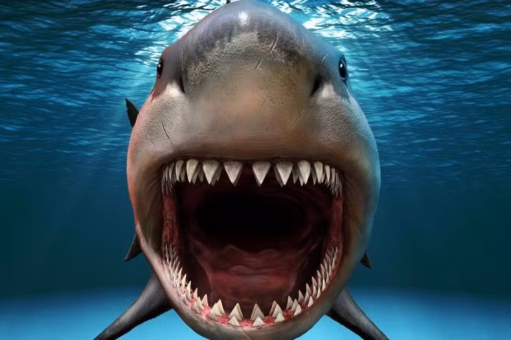 Kế đến, các chuyên gia sử dụng bản in 3D bộ hàm của cá mập Megalodon - loài thủy quái thống trị các đại dương khoảng 3,6 triệu năm trước - rồi áp dụng các phương trình và thuật toán nhằm xác định kích thước thực tế của con vật này. Nhờ vậy, họ phát hiện thủy quái Megalodon có cơ thể lớn hơn so với những ước tính trước đó. Ảnh: Shutterstock.