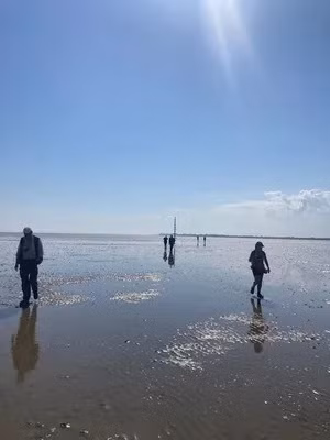 Thêm nữa, mối nguy hiểm từ trường bắn trên đảo Foulness với những quả đạn, pháo chưa nổ có thể gây nguy hiểm đến tính mạng của những người đi bộ trên con đường Broomway. Ảnh: grobo59 / Atlas Obscura User.