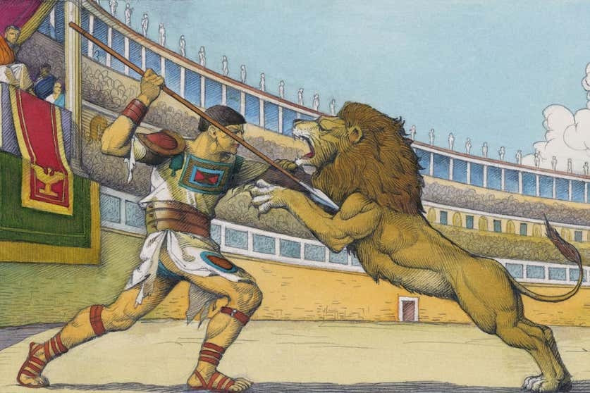 Vị trí của các vết cắn trên xương chậu của đấu sĩ cho thấy chúng có thể xuất hiện khi con mãnh thú tấn công nạn nhân hoặc xé xác sau khi người này thiệt mạng. Ảnh: newscientist.