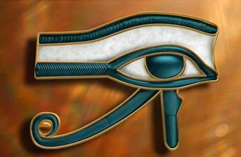 Hình ảnh miêu tả con mắt trái này đã trở thành biểu tượng quyền năng của "Con mắt thần Horus". Ảnh: cleopatraegypttours.