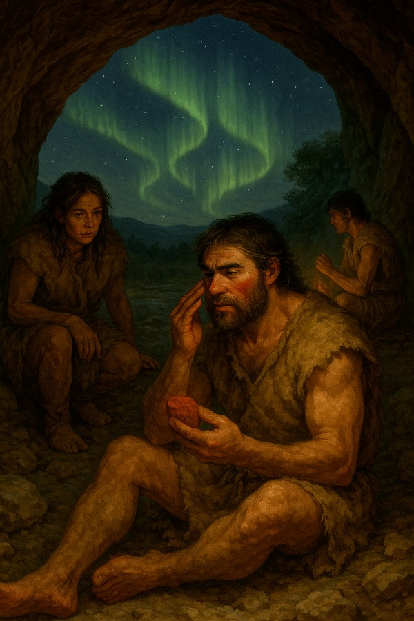 Người Homo sapiens không chỉ dùng ochre để vẽ tranh trong hang động mà còn bôi lên cơ thể như một lớp bảo vệ. Các thử nghiệm hiện đại đã chứng minh ochre có khả năng chống nắng hiệu quả. Ảnh: SciTechDaily.com.