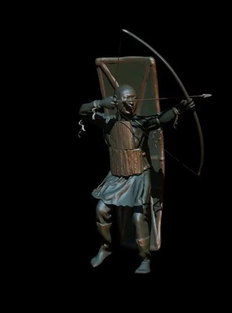 Dựa trên những phân tích, kiểm tra bộ hài cốt, các chuyên gia đã tạo ra mô hình 3D hình ảnh toàn thân của chiến binh này. Ảnh: North-Eastern Federal University.