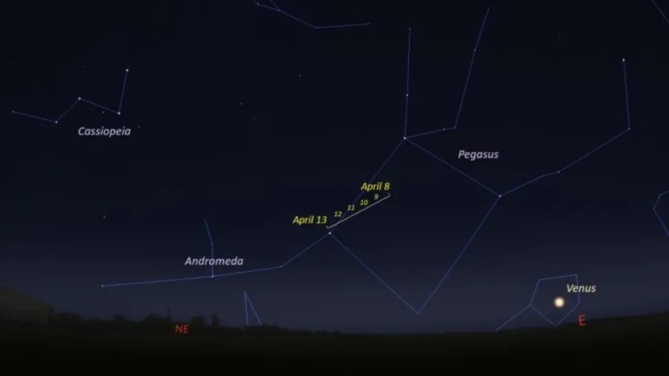 Nhiều nhà thiên văn học cũng xác nhận sự tồn tại của SWAN25F nhưng sao chổi này vẫn chưa được Trung tâm Tiểu hành tinh của NASA chính thức công nhận. Ảnh: EarthSky.com via Eddie Irizarry/ Stellarium.