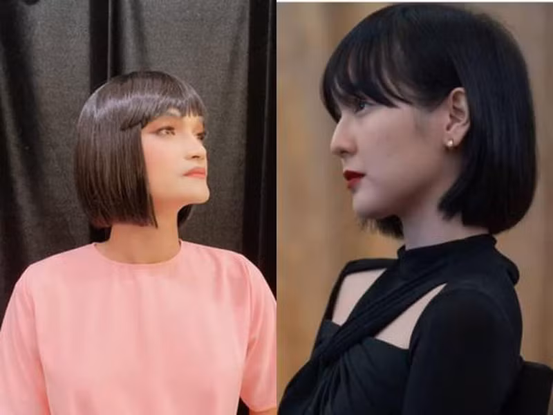 Không nhắc đến “trà xanh” nhưng Mạc Văn Khoa bị nghi “cà khịa” Hải Tú khi đăng tải tạo hình tóc ngắn khá giống chân dài này.