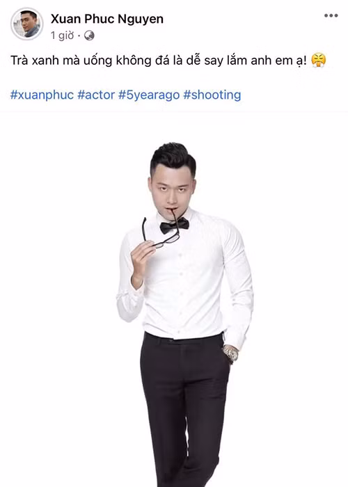 Diễn viên Xuân Phúc đăng status bóng gió về ồn ào "trà xanh" Hải Tú.