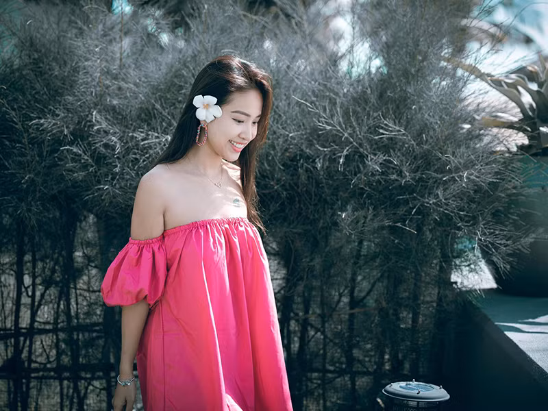 Bà mẹ một con không giấu được niềm hạnh phúc trong tình yêu.